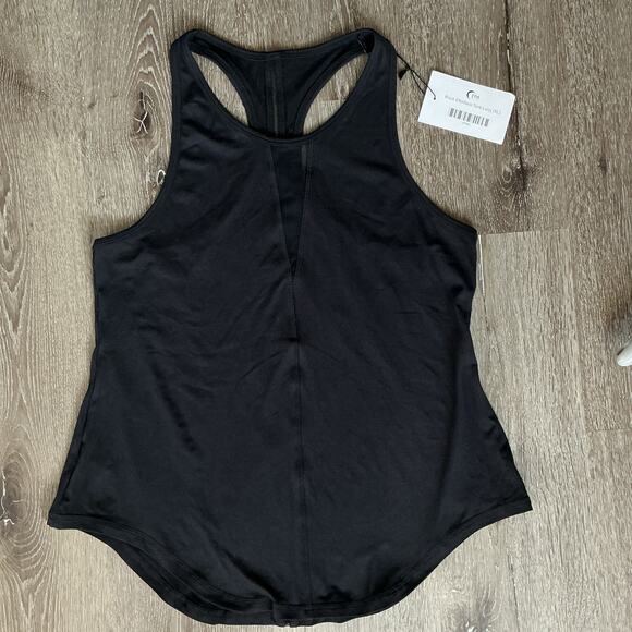 NWT ZYIA Black Effortless Tank Long XL Racerback Vented Tank Top Sleeveless - Picture 1 of 5